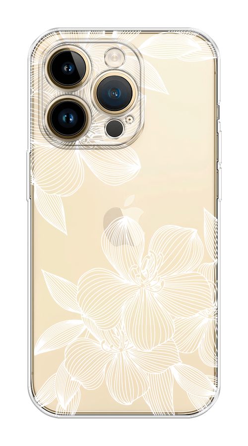 

Чехол на Apple iPhone 14 Pro Max "Крокус", Белый;прозрачный, 15050-1
