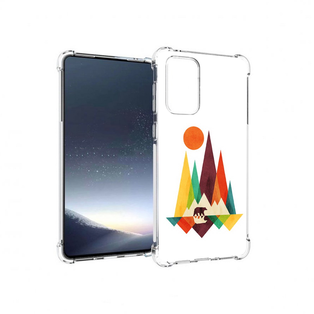 

Чехол MyPads Tocco для Samsung Galaxy A73 нарисованные горы с медведем (PT226913.548.506), Прозрачный, Tocco