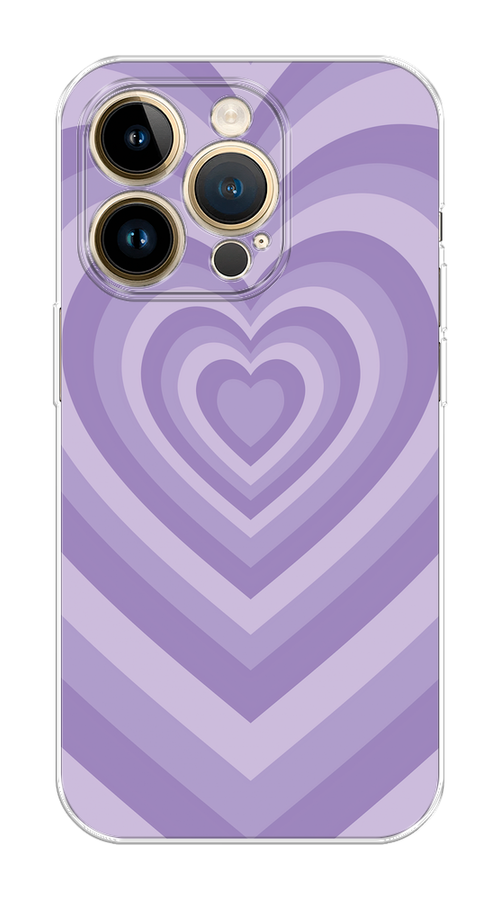 

Чехол на Apple iPhone 14 Pro Max "Violet heart latte", Фиолетовый, 15050-1