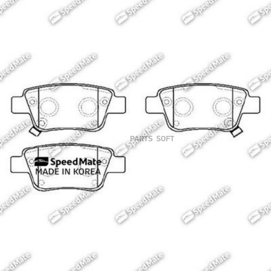 

Колодки Зад.Toyota Avensis(T250) SpeedMate арт. SMBPJ563