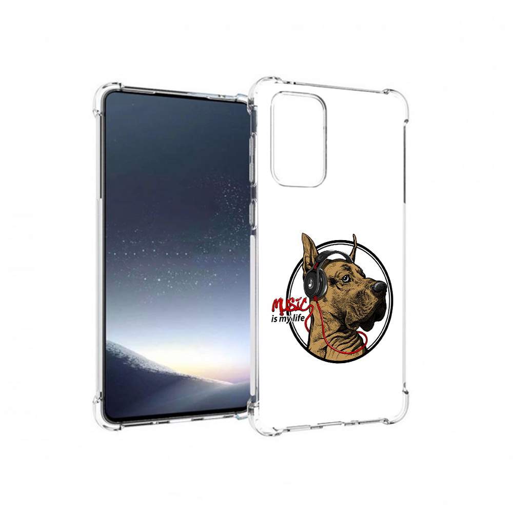 

Чехол MyPads Tocco для Samsung Galaxy A73 музыкальная собака (PT226913.548.490), Прозрачный, Tocco