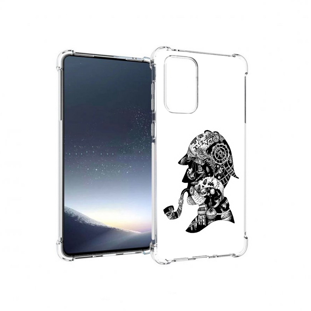

Чехол MyPads Tocco для Samsung Galaxy A73 мужчина с трубкой абстракция (PT226913.548.488), Прозрачный, Tocco