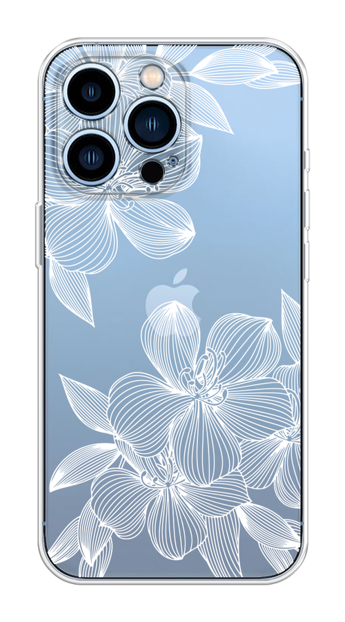 

Чехол на Apple iPhone 13 Pro "Крокус", Белый;прозрачный, 14350-1