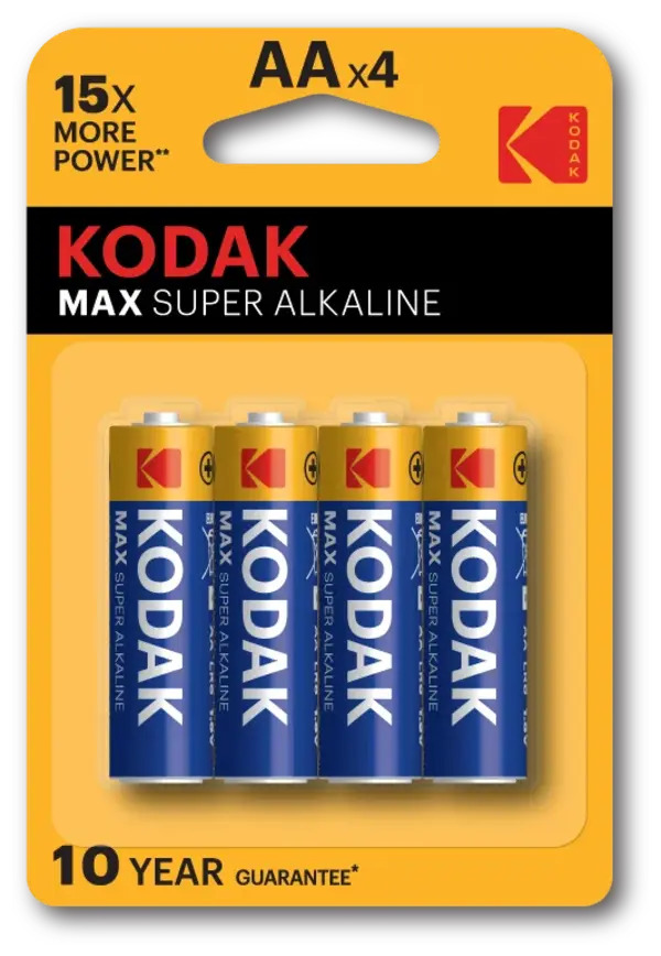 

Батарейки Kodak AA LR6-4BL MAX SUPER Alkaline по 4шт