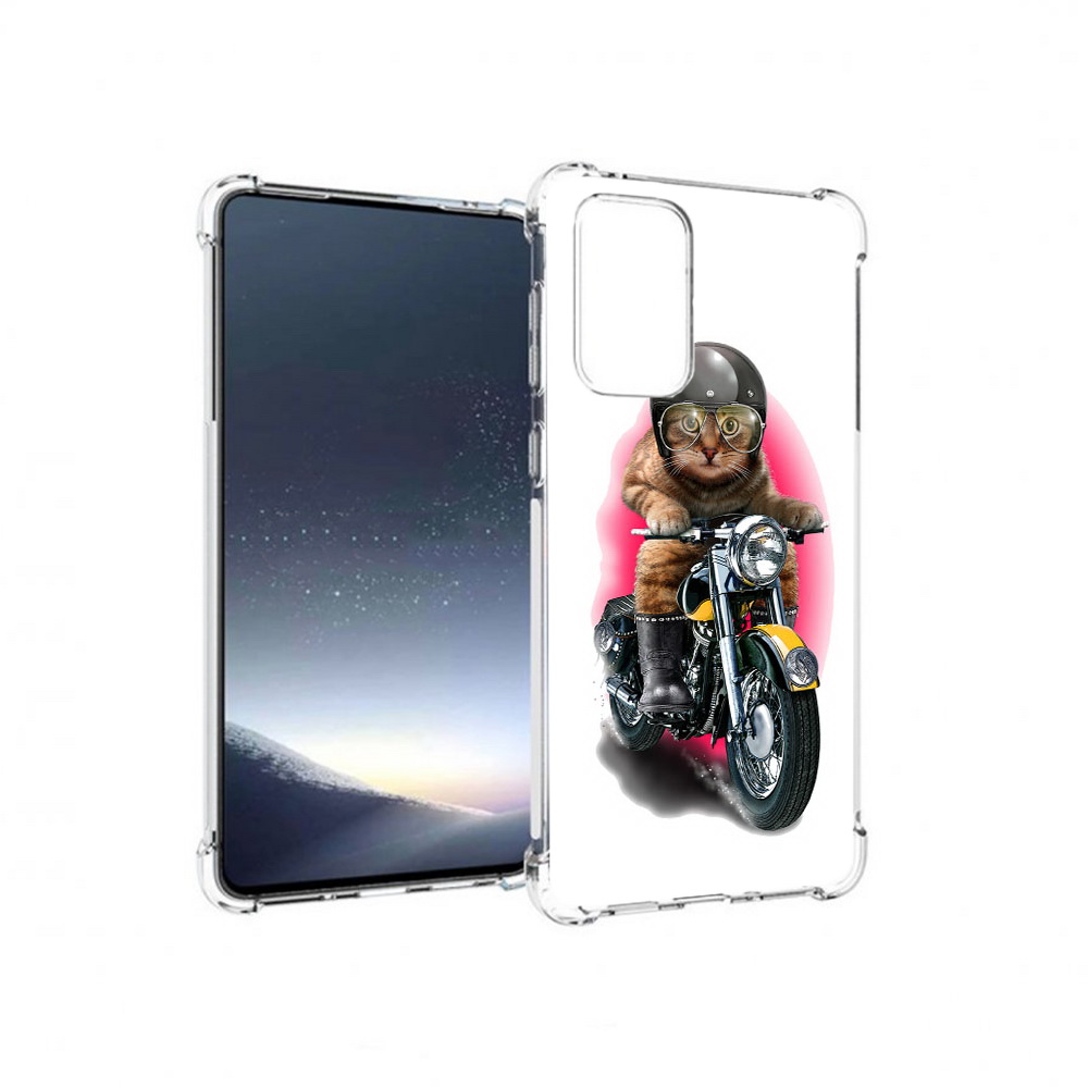 

Чехол MyPads Tocco для Samsung Galaxy A73 мото-кот (PT226913.548.485), Прозрачный, Tocco