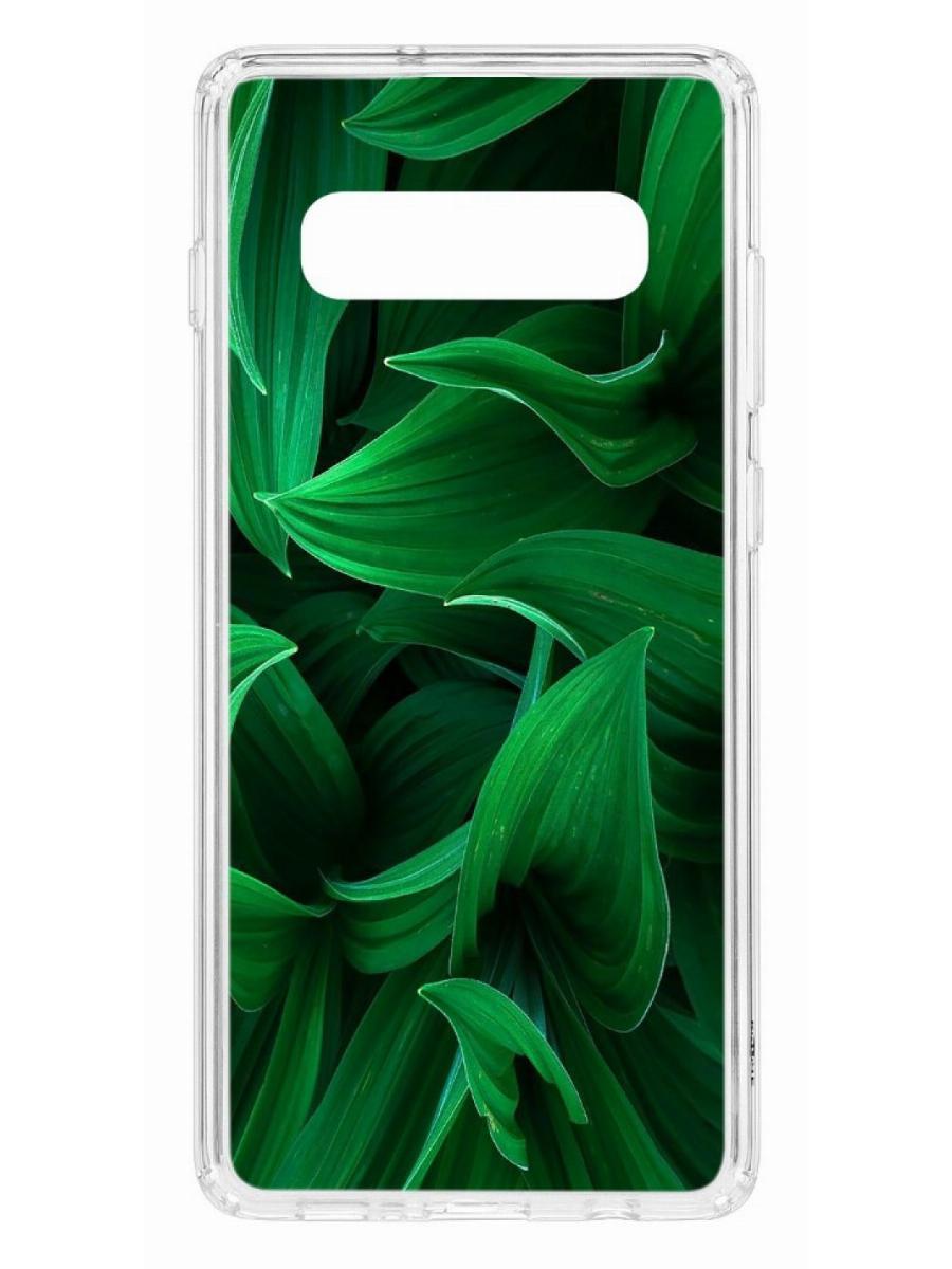 фото Чехол на samsung galaxy s10+ kruche print grass кruче