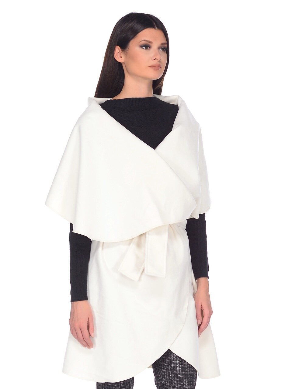 

Пальто женское Три Маруськи Cape1 белое ONESIZE, Белый, Cape1