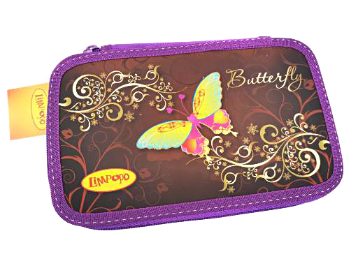 

Пенал школьный "Лимпопо" "Butterfly" LPR0073 115/195/55