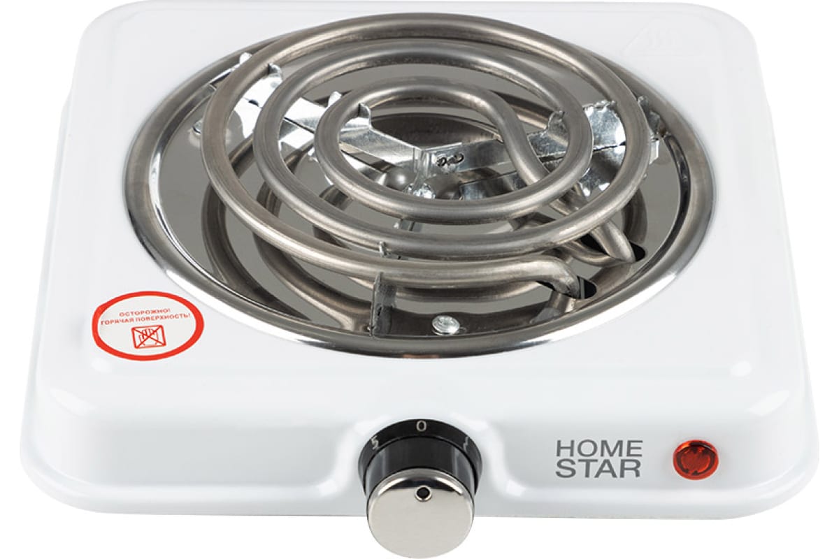 Настольная электрическая плитка HomeStar HS-1107 белая плитка электрическая homestar hs 1102 1 конф сапфир блин 1000 вт