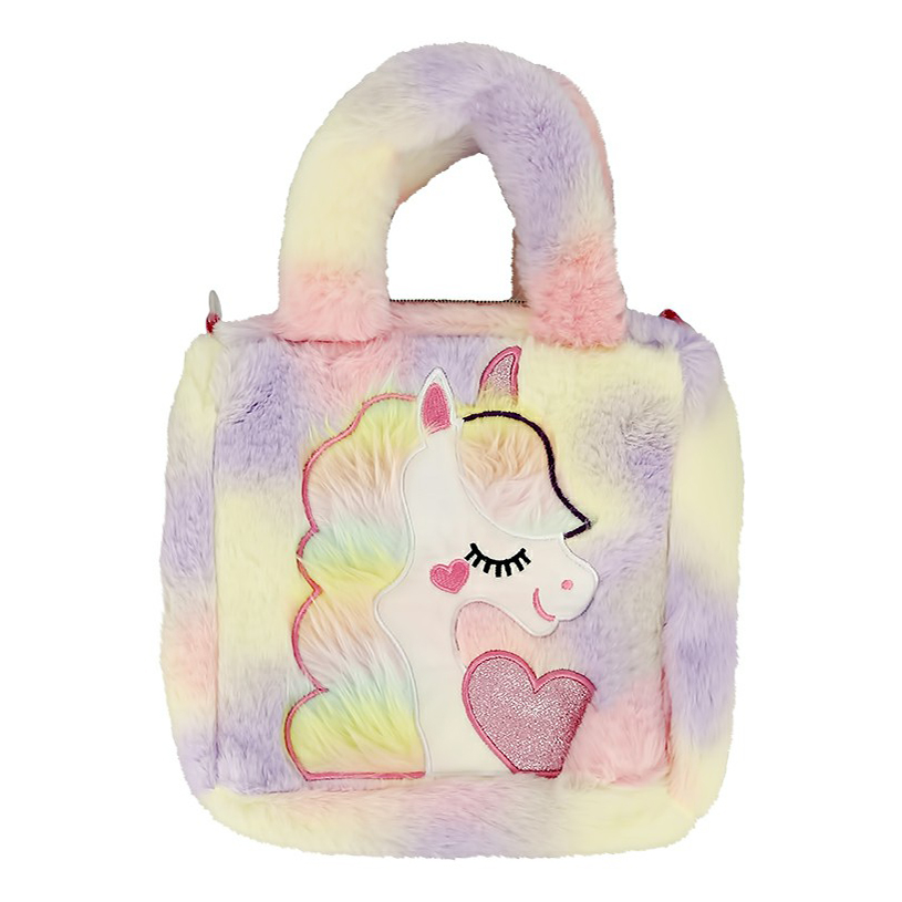 Детская сумка Miss Pinky Unicorn плюшевая розовая 595₽