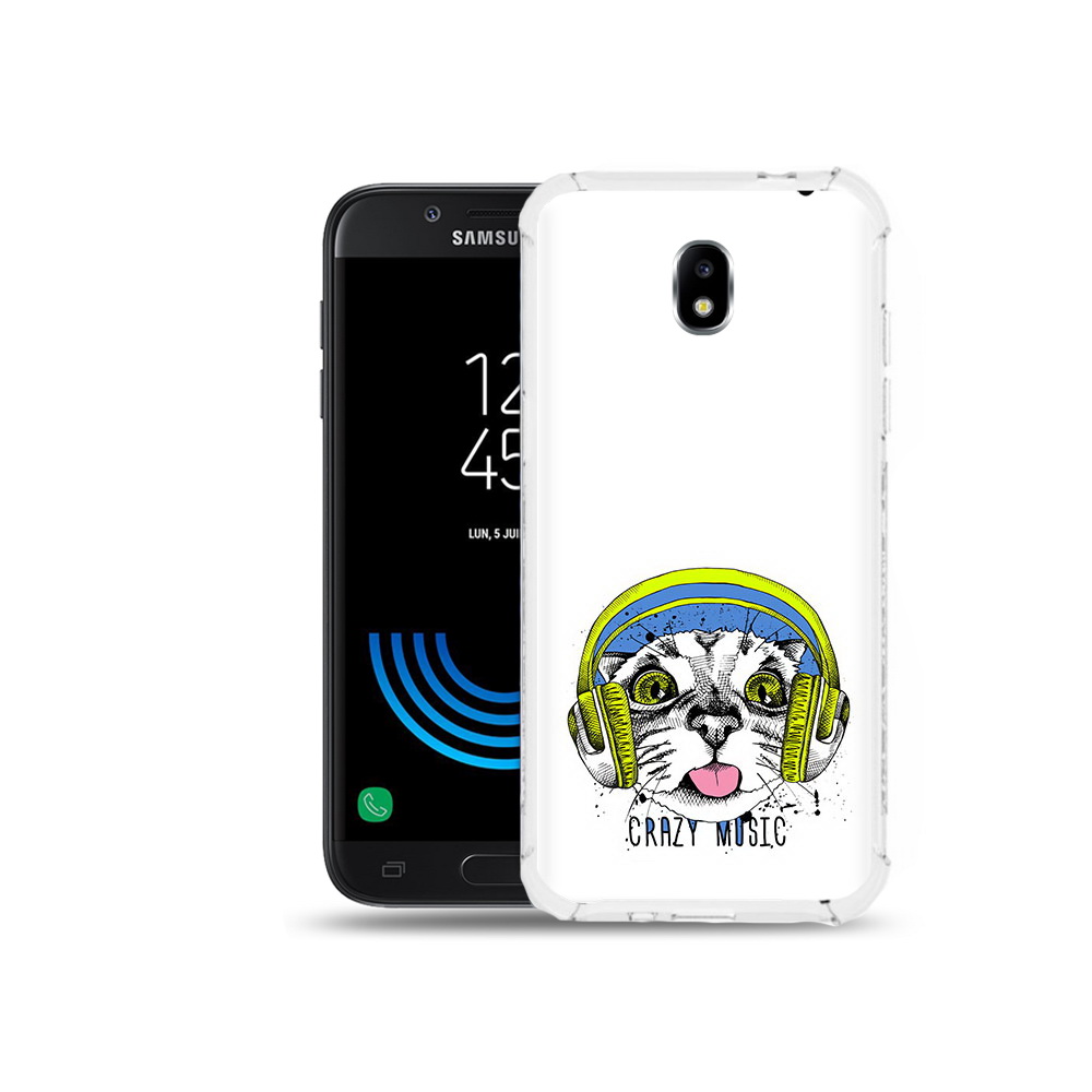 Чехол MyPads Tocco для Samsung Galaxy J5 (2017) кошка в наушниках рисунок