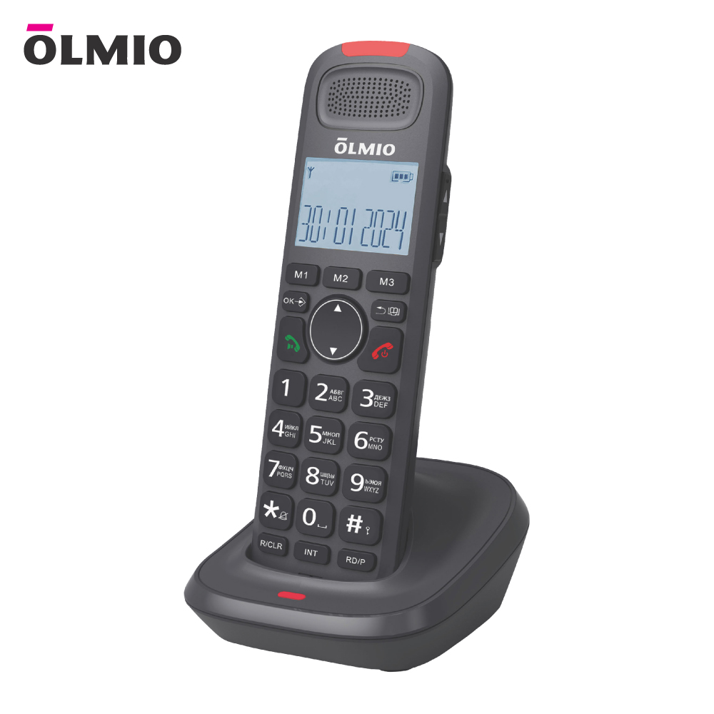 

DECT телефон Olmio DP-04 черный, DP-04