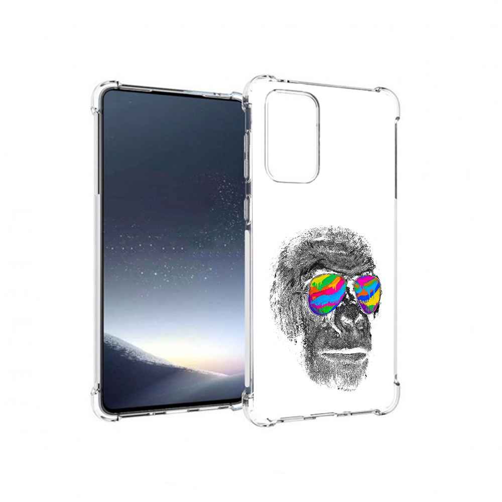 

Чехол MyPads Tocco для Samsung Galaxy A73 крутая обезьяна в очках (PT226913.548.422), Прозрачный, Tocco