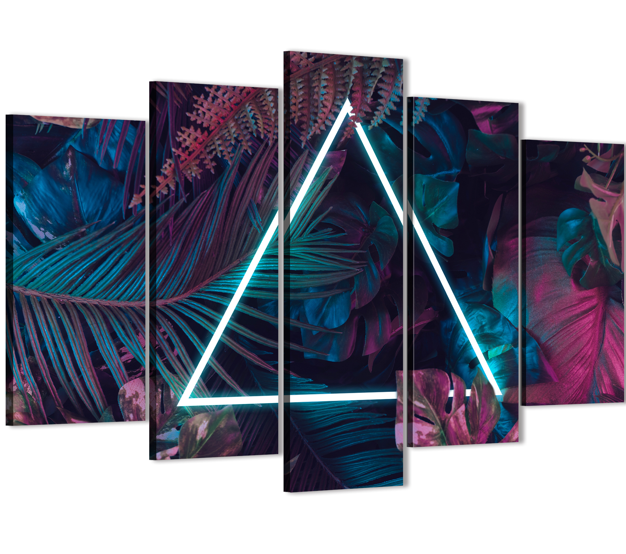 

Модульная картина на холсте Неон абстракция 80х140 см, MD0108 - ХОЛСТ