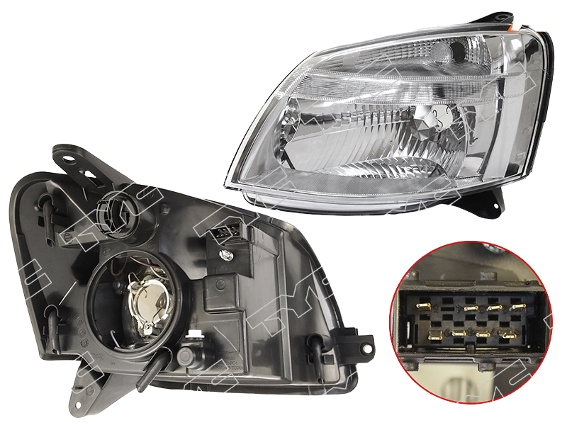 

Фара Citroen Berlingo/Peugeot Partner 02-12 Lh (левый) Эл. Корректор TYC арт. TG-552-1118L