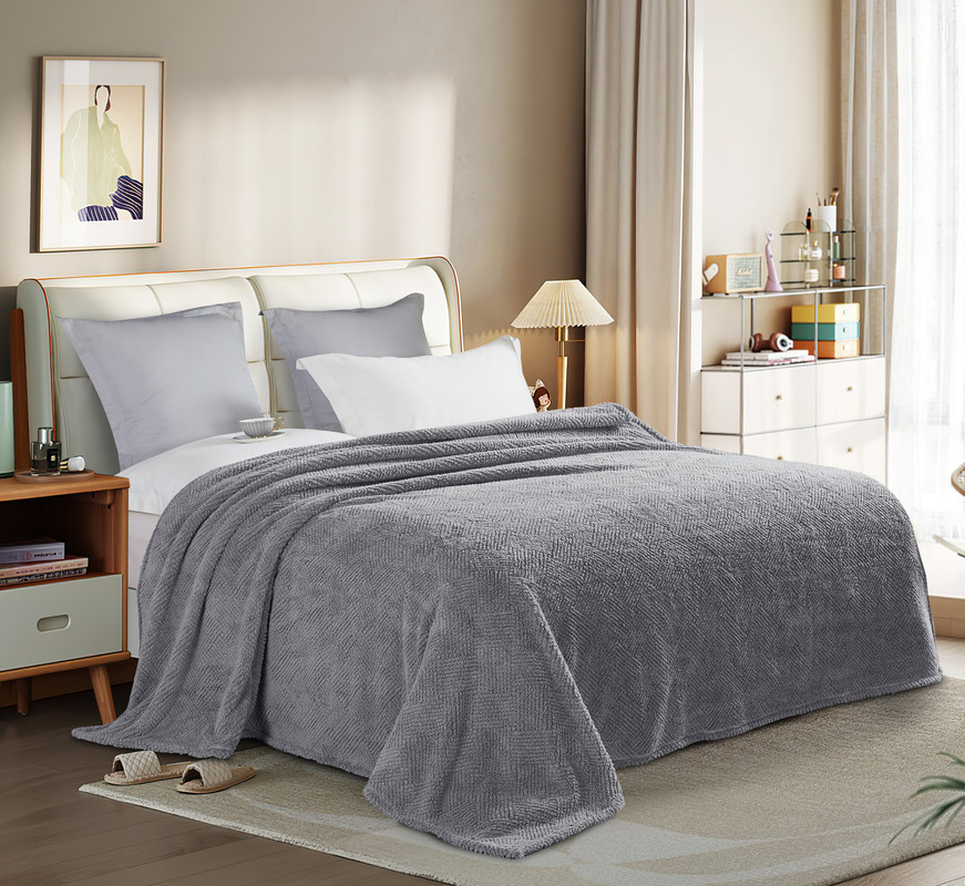 

Плед 2 спальный 180х200 Cleo Home Gummi Collection покрывало велсофт, Cleo Home Gummi Collection