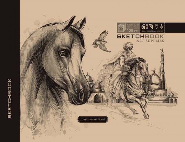

Скетчбук Bourgeois 36 листов, 20х15 см, Horse , 4481 (2132)
