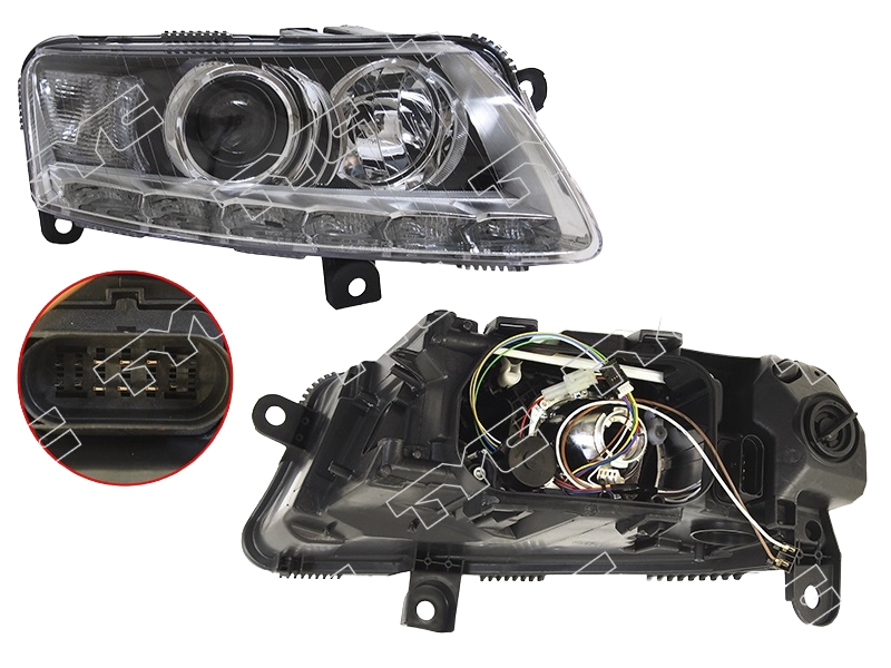 

Фара Audi A6 08-11 Rh (правый) Под Ксенон, Led, С Электрокорректором TYC арт. TG-446-1124R