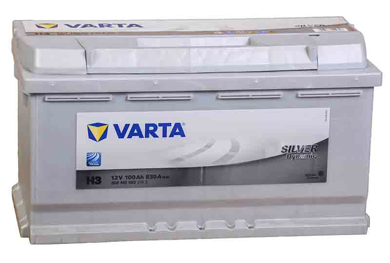 

Аккумулятор Varta Silver Dynamic H3 100 А/ч 830 A обр. пол. Евро авто(353x175x190) 600402