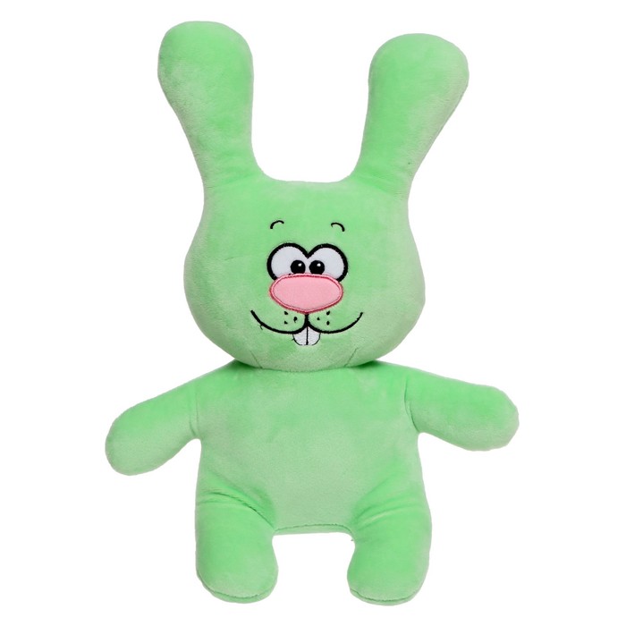 фото Мягкая игрушка «кролик счастливчик», цвет зеленый, 20 см прима тойс