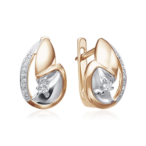 

Серьги из красного золота Vesna jewelry 2960-151-46-00, бриллиант, 2960-151-46-00