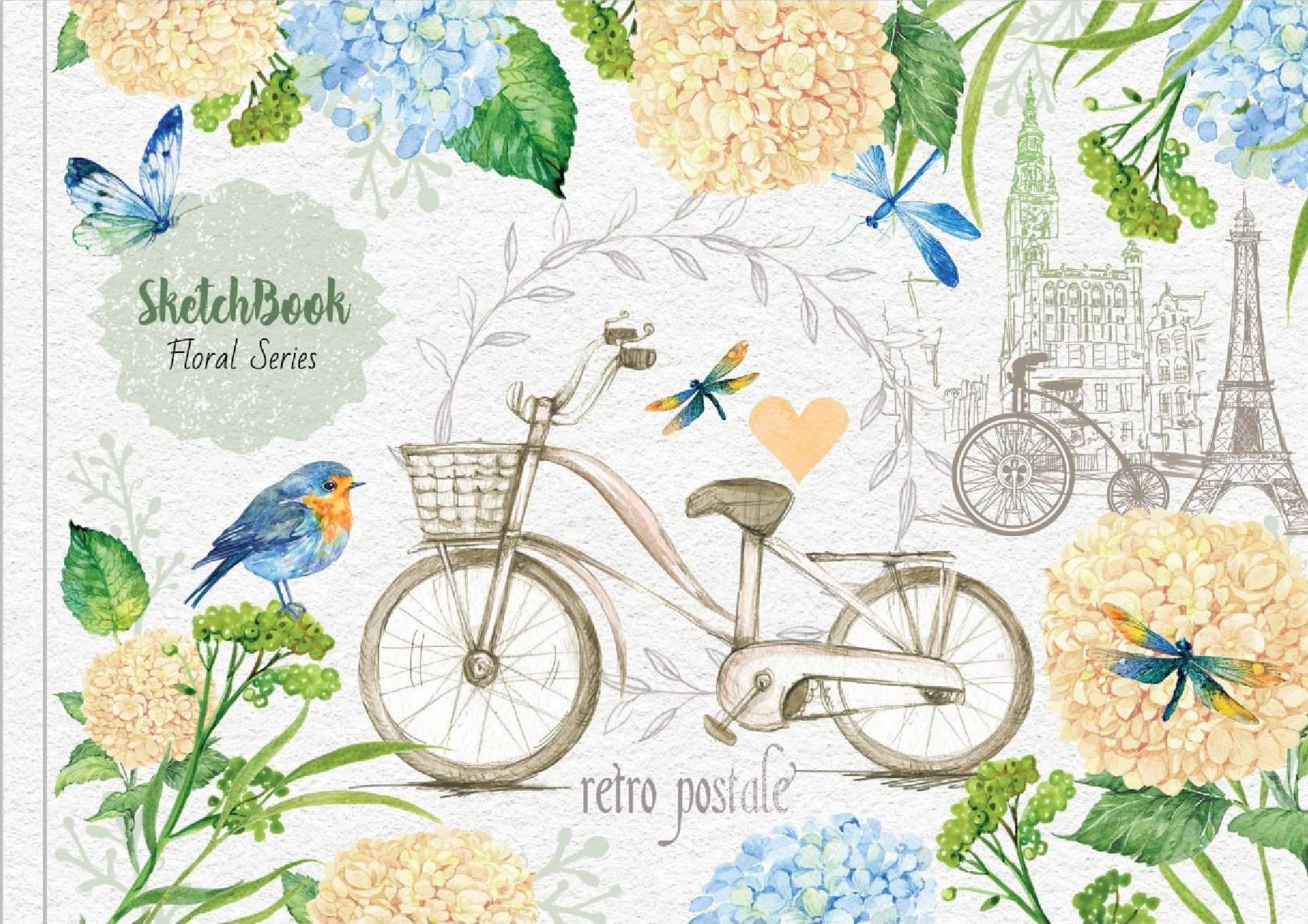 

Скетчбук Bourgeois 36 листов, 24х17 см, Retro bicycle , 1986 (17498)