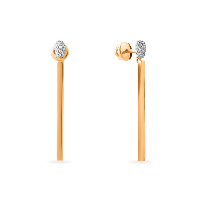 

Серьги из красного золота Санис 01-216059, фианит, 01-216059