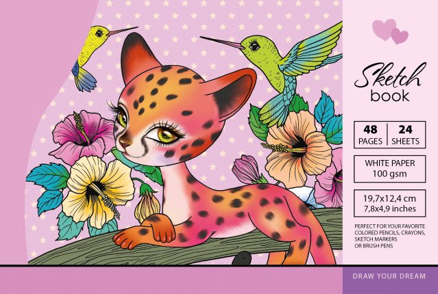 

Скетчбук Art Studio of Happiness 24 листа, 20х13 см, Tropics - Тропики , 8168 (21552)