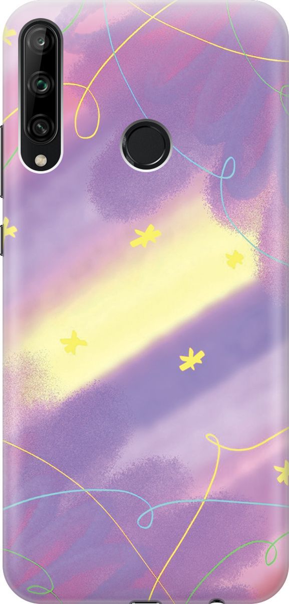 

Чехол на Honor 9C/Huawei P40 Lite E "Сиреневые сны", Желтый;фиолетовый, 6413