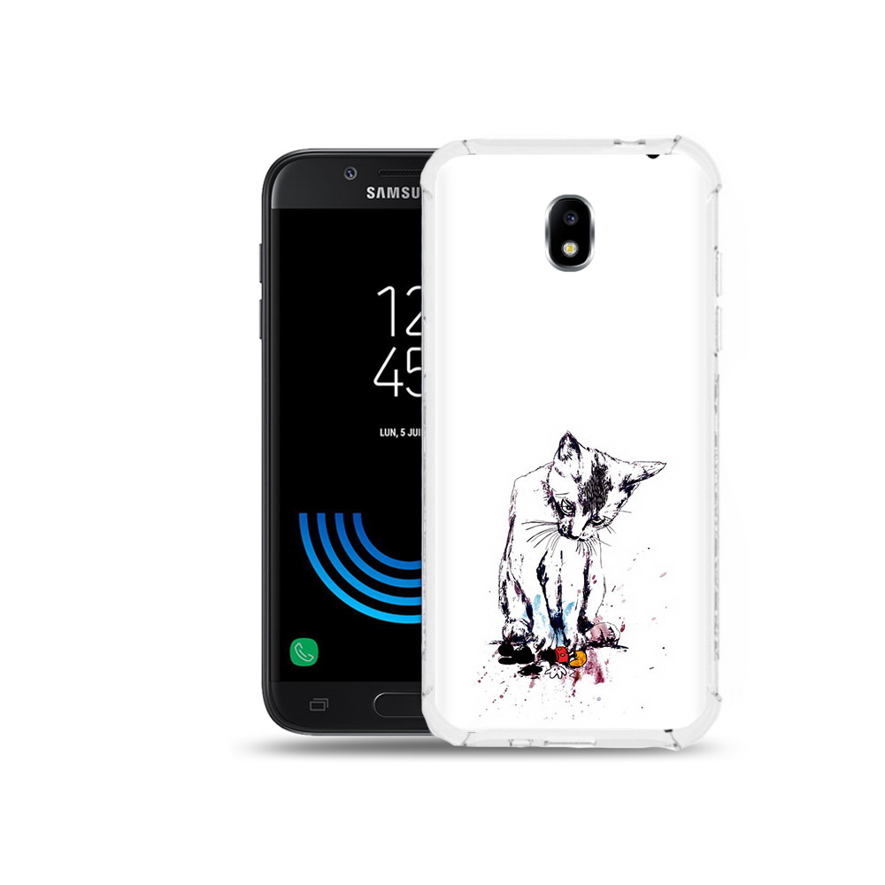 

Чехол MyPads Tocco для Samsung Galaxy J5 (2017) кот и микки, Прозрачный, Tocco