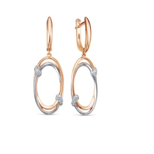 

Серьги из красного золота Vesna jewelry 2956-151-00-00, бриллиант, 2956-151-00-00