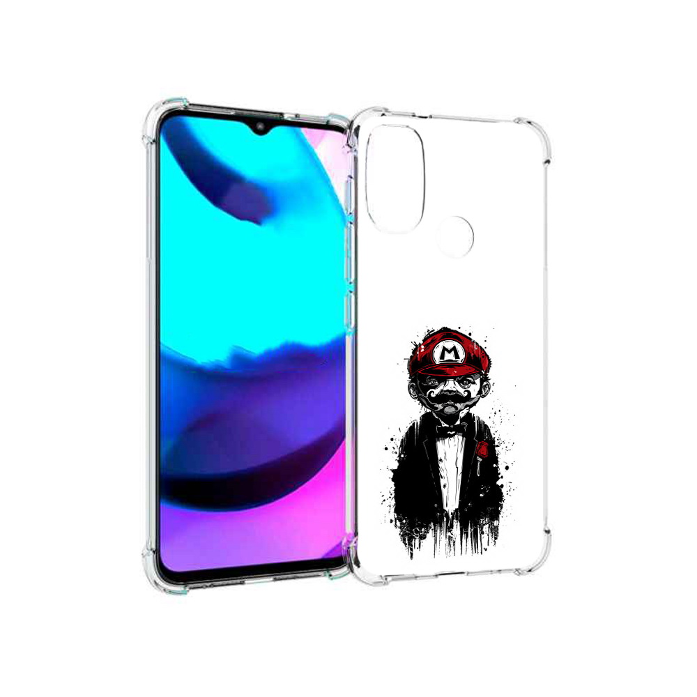 

Чехол MyPads Tocco для Motorola Moto E20 марио (PT162039.356.458), Прозрачный, Tocco