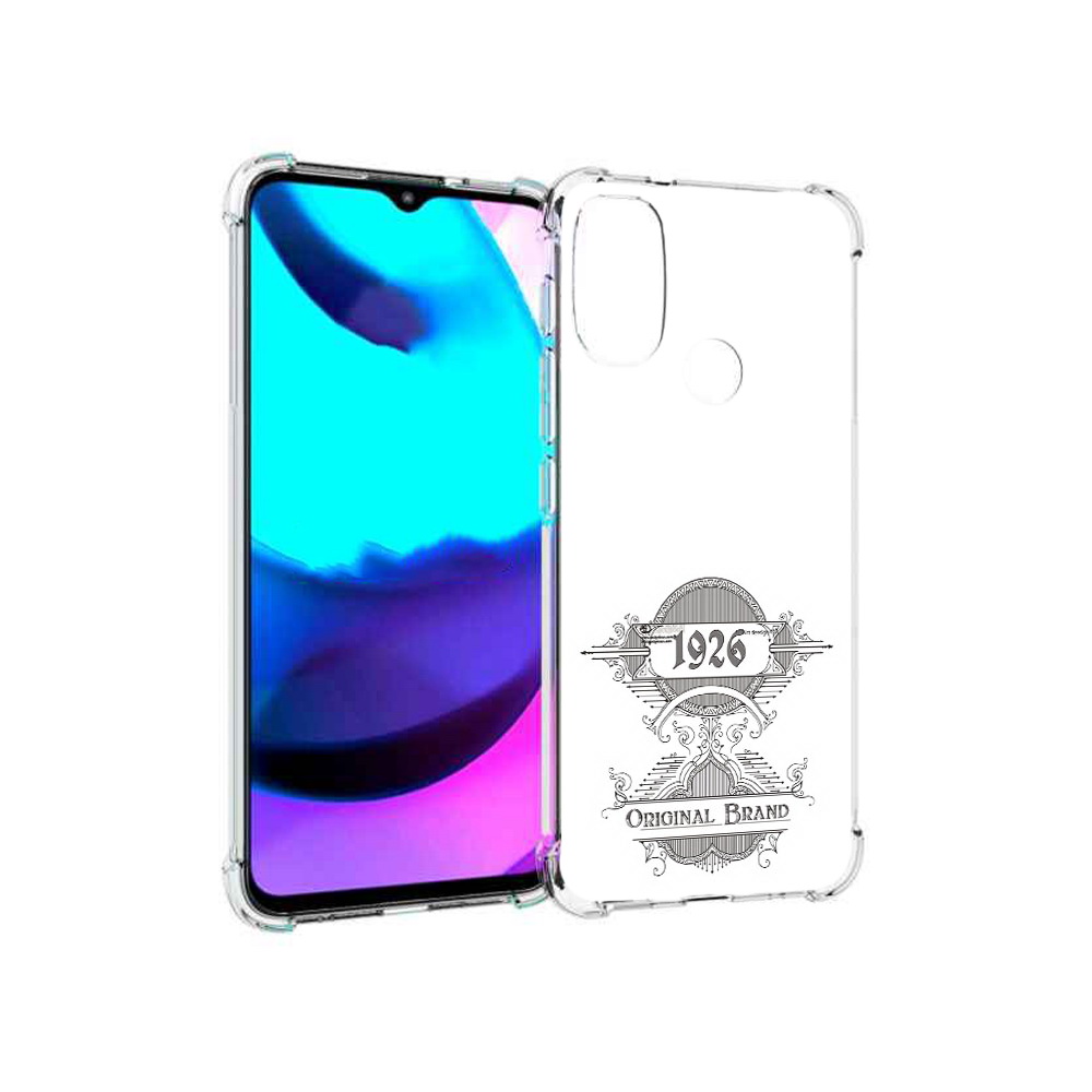 

Чехол MyPads Tocco для Motorola Moto E20 логотип черно белый (PT162039.356.446), Прозрачный, Tocco