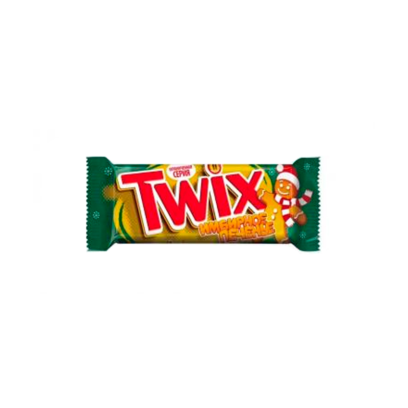 фото Печенье twix minis имбирное со смесью специй и карамелью