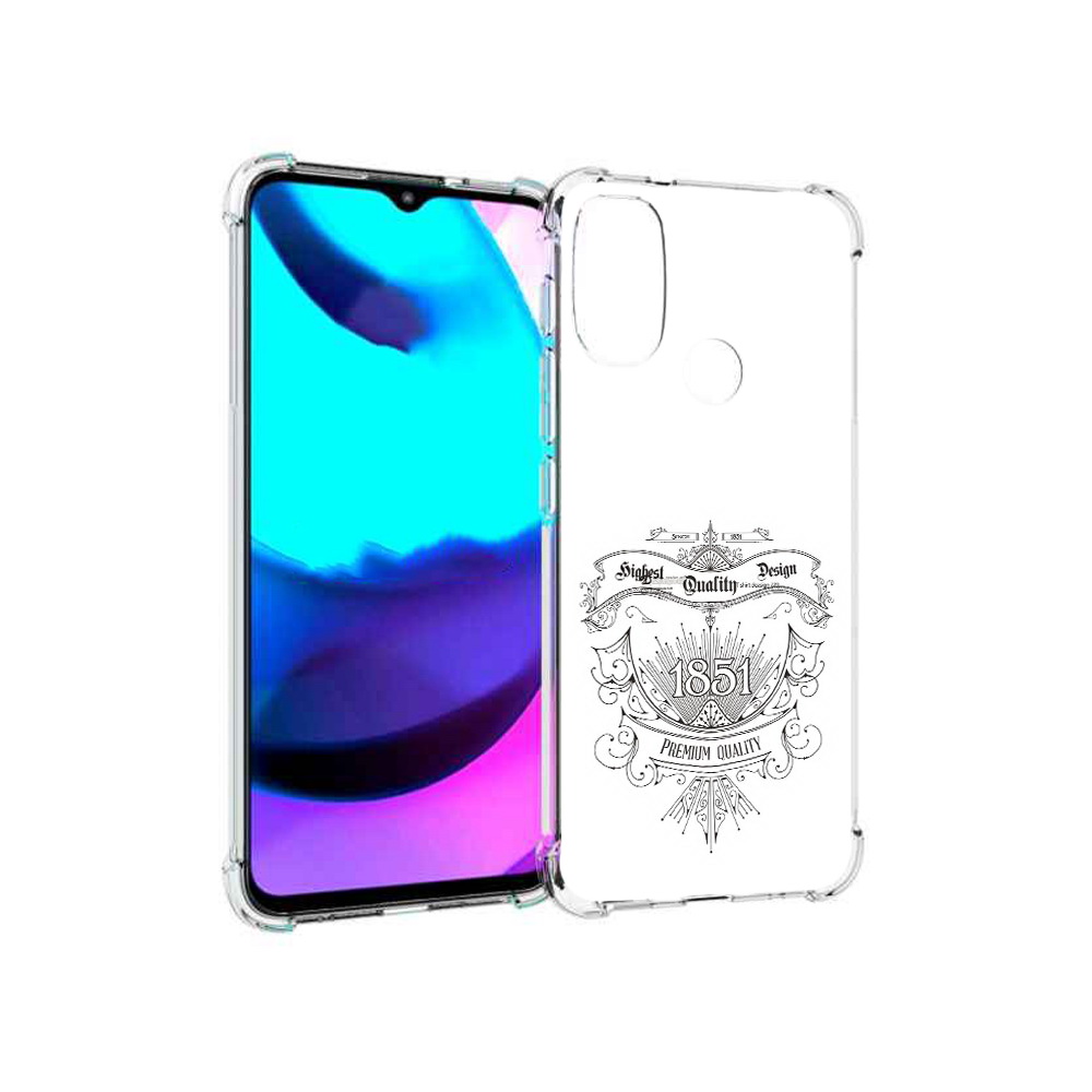 

Чехол MyPads Tocco для Motorola Moto E20 логотип 1851 год (PT162039.356.444), Прозрачный, Tocco