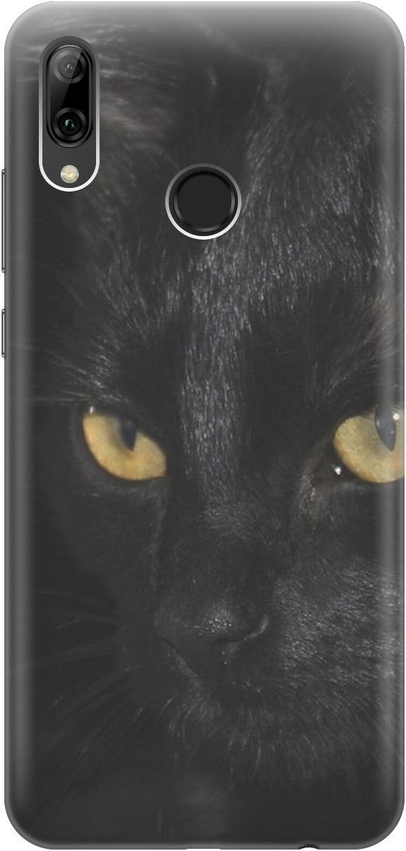 

Чехол на Honor 10 Lite/Huawei P Smart (2019) "Черная кошка", Желтый;черный, 5883
