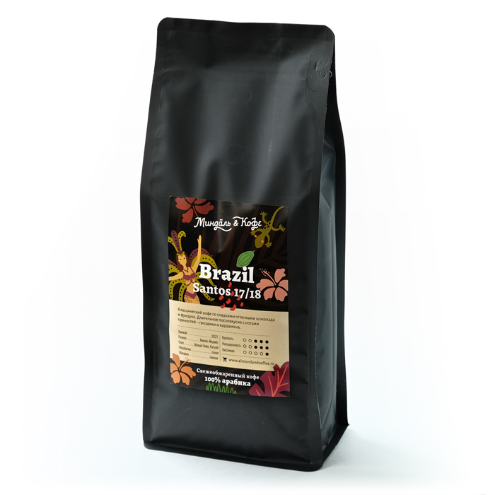 

Кофе Бразилия Сантос в зернах