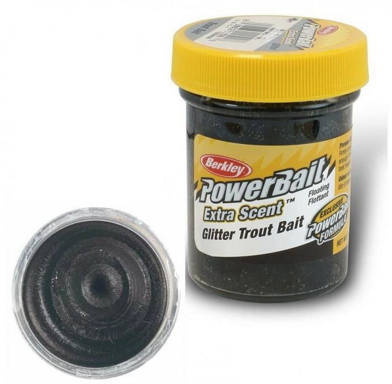 Паста форелевая Berkley PowerBait Select Glitter Trout Bait Black Pearl 50gr