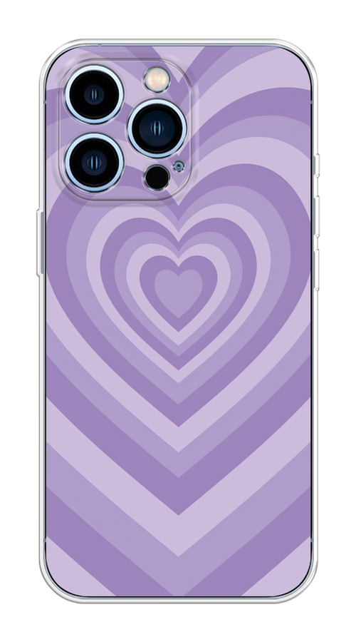 

Чехол на Apple iPhone 13 Pro "Violet heart latte", Фиолетовый, 14350-1