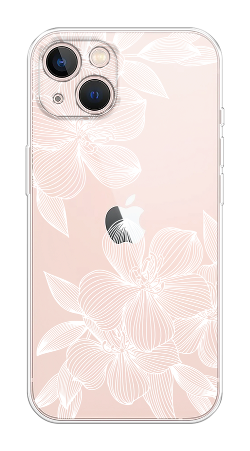 

Чехол на Apple iPhone 13 "Крокус", Белый;прозрачный, 14250-1