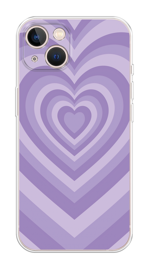 

Чехол на Apple iPhone 13 "Violet heart latte", Фиолетовый, 14250-1