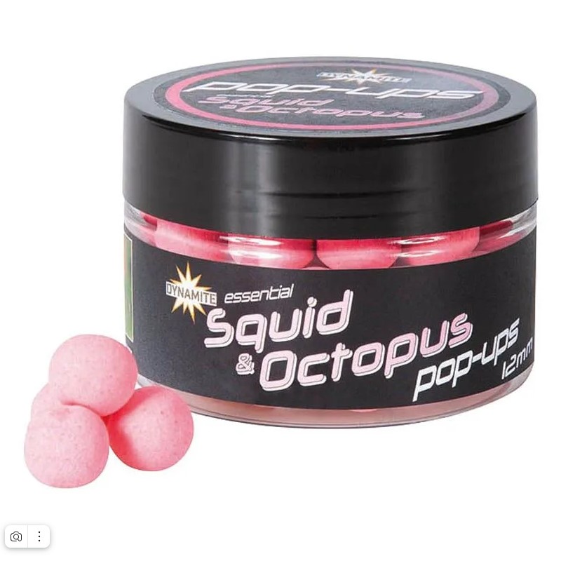 Насадки плавающие Dynamite Baits Fluro Pop-Up Squid & Octopus 12мм