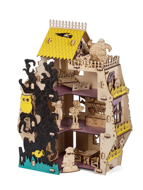 Сборная модель Тутси Дом тётушки Эльзы мебель, фигурки, дерево 43х32х58 см