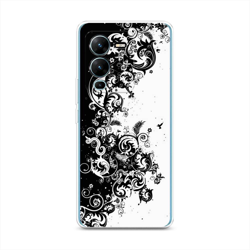 

Чехол на Vivo V25 Pro 5G "Черно белый узор", Белый;черный;серый, 267450-3