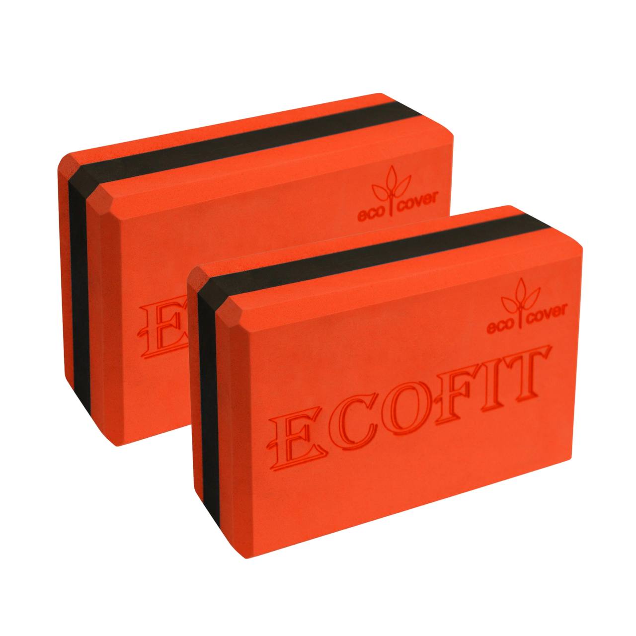

Блоки для йоги ECOFIT Pro черно-красный 2 штуки, черный/красный