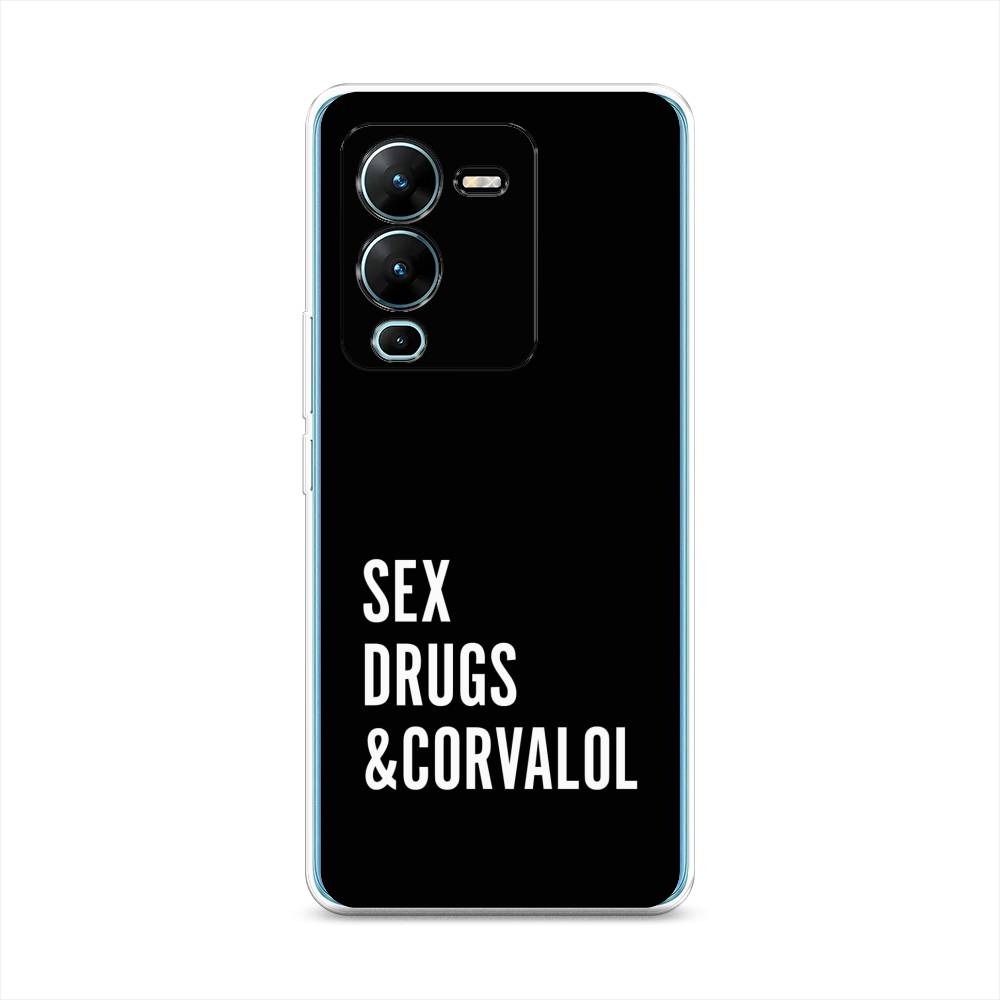 

Чехол на Vivo V25 Pro 5G "Corvalol", Черный;серый;белый, 267450-6