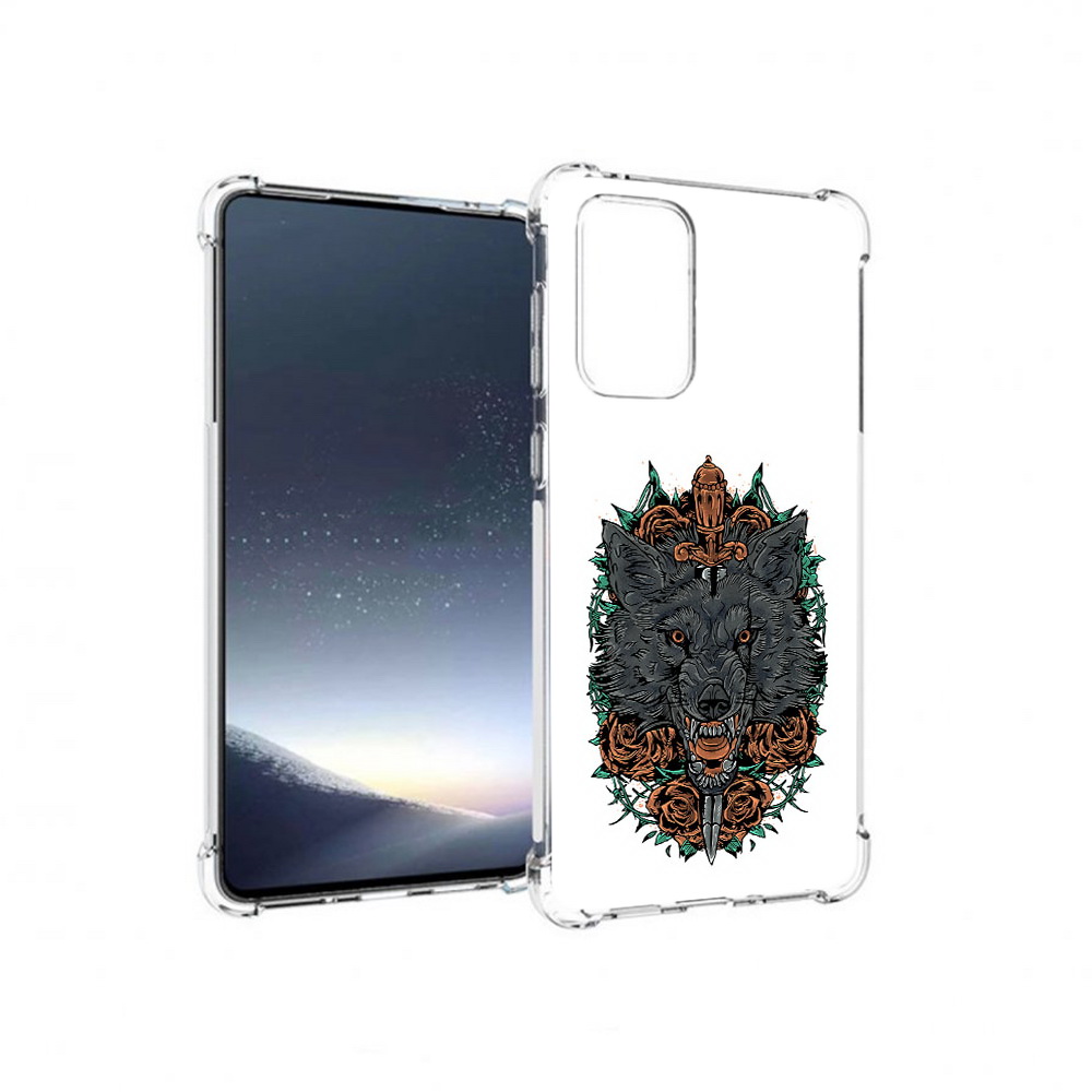 

Чехол MyPads Tocco для Samsung Galaxy A73 красивый злой волк (PT226913.548.409), Прозрачный, Tocco