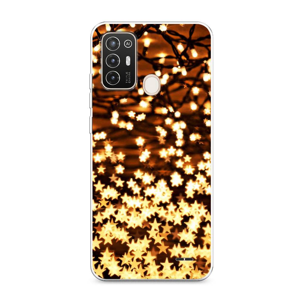 

Чехол на ZTE Blade A52 "Новогодняя гирлянда", Золотистый, 136250-5
