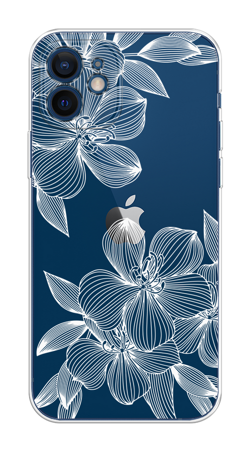 

Чехол на Apple iPhone 12 Mini "Крокус", Белый;прозрачный, 12650-1