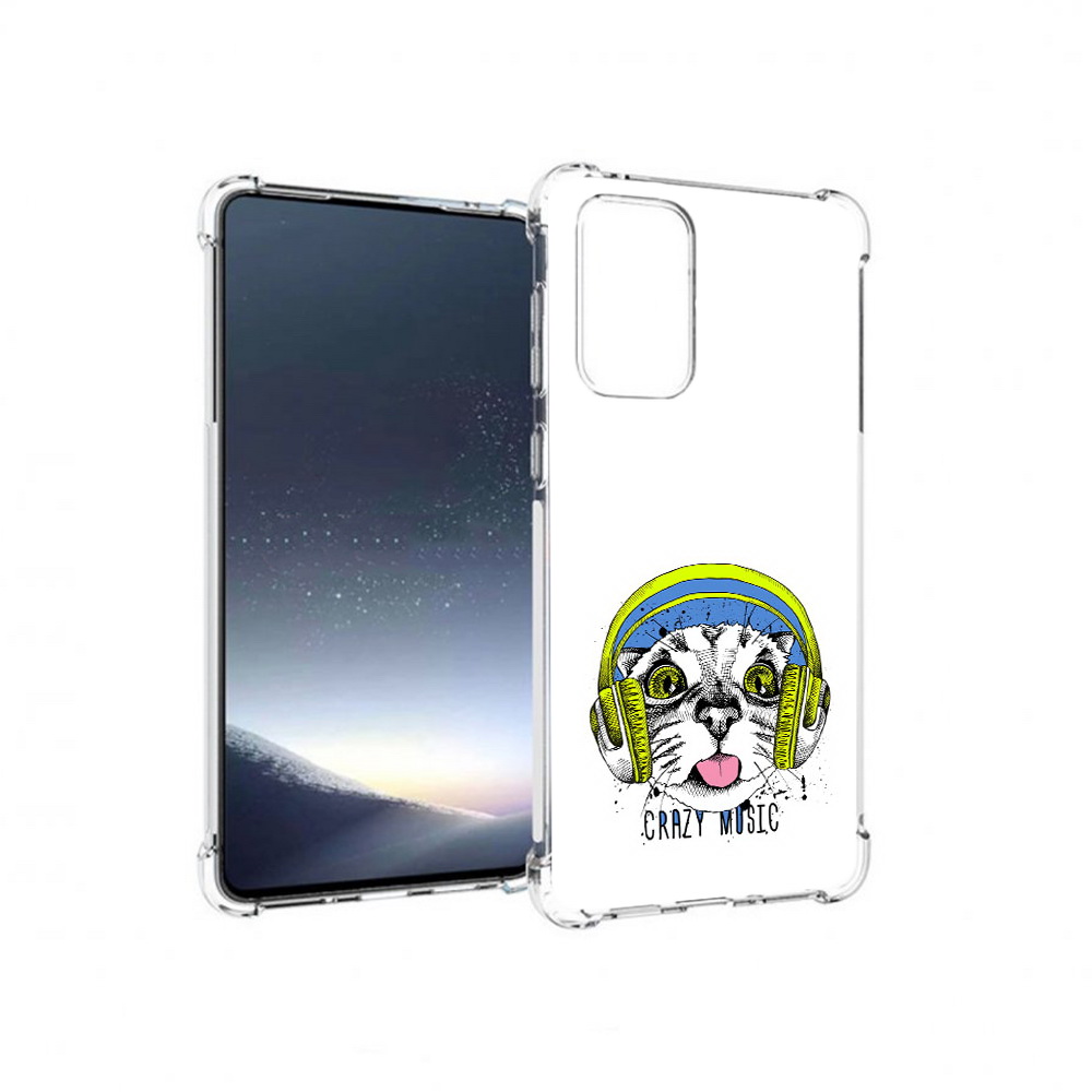 Чехол MyPads Tocco для Samsung Galaxy A73 кошка в наушниках рисунок (PT226913.548.403)